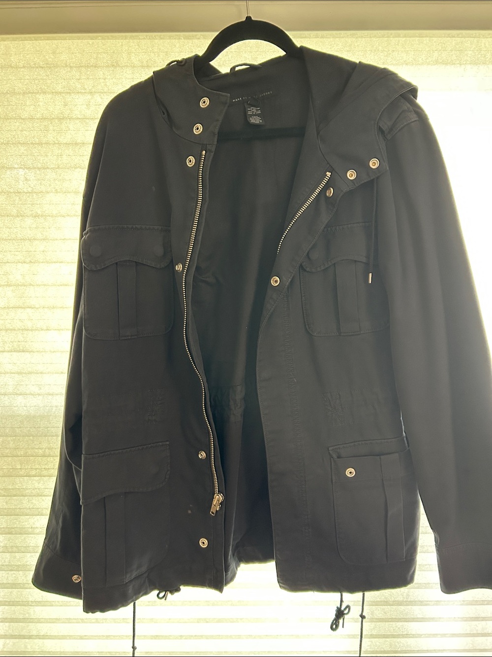 Marc by Marc Jacobs Men's Navy Hooded Utility Jacket